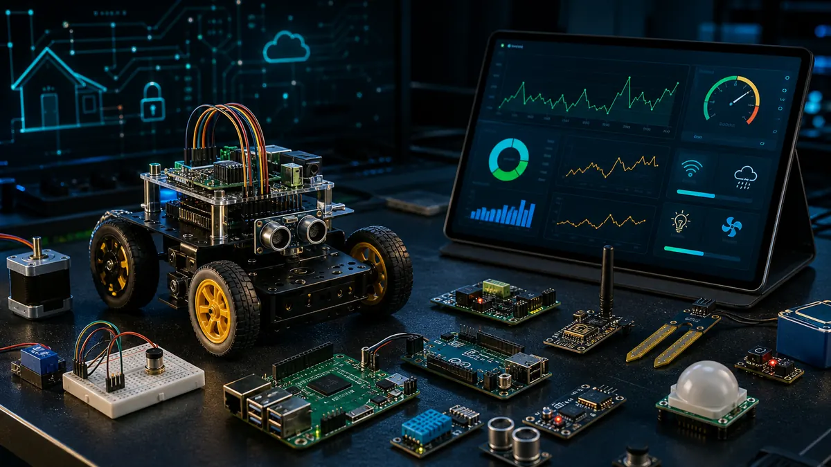 RFID attendance and robotics dashboards